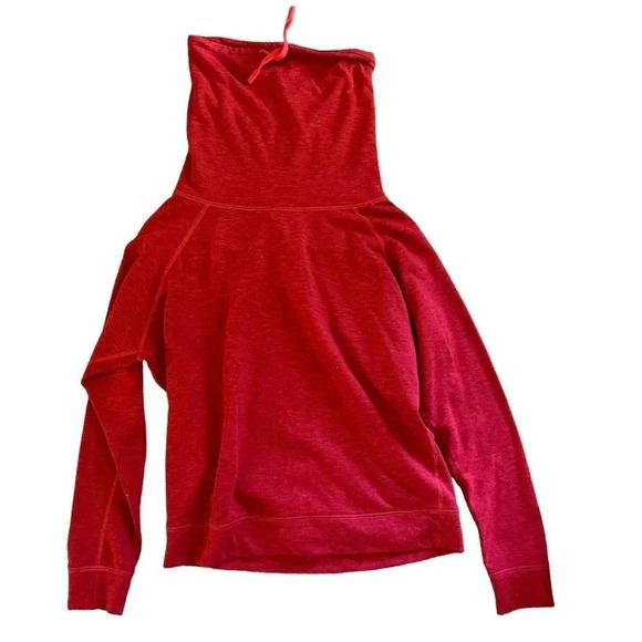 Nike Dri-Fit Women's Red Cowl Neck Casual‎ Active Top Sweatshirt Size Medium - Picture 4 of 4